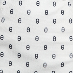 Hermes White Print Denim Chaine d'Ancre Mini Skirt S