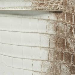 Hermès Blanc Crocodile Niloticus Himalaya Palladium Finish Kelly Retourne 28 Bag
