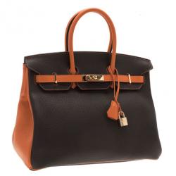 Hermes Bi-Color Togo Leather Made To Order Birkin 35
