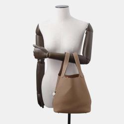 Pre Owned Hermes Etoupe Taurillon Clemence Leather Picotin Lock 22 Bag