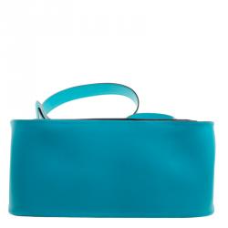 Pre Owned Hermes Turquoise Swift Leather Palladium Hardware Jypsiere 28 Bag