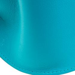 Pre Owned Hermes Turquoise Swift Leather Palladium Hardware Jypsiere 28 Bag