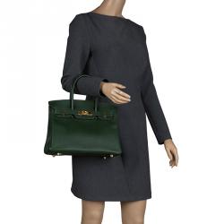 Hermès Birkin 30 Epsom GHW Green Leather ref.519607 - Joli Closet