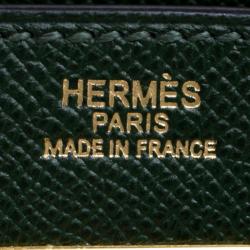 Hermes Dark Green Epsom Leather Gold Hardware Birkin 30 Bag