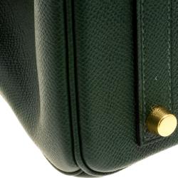 Hermes Dark Green Epsom Leather Gold Hardware Birkin 30 Bag