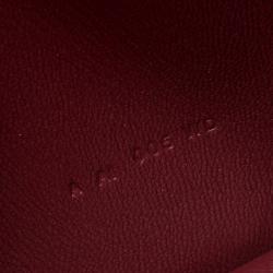 Pre Owned Hermes Burgundy Bordeaux Alligator Bearn Gusset Wallet