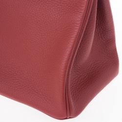 Hermes Geranium Taurillon Clemence Leather and Gold Hardware Birkin 30 CM
