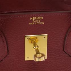 Hermes Geranium Taurillon Clemence Leather and Gold Hardware Birkin 30 CM