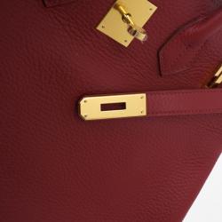 Hermes Geranium Taurillon Clemence Leather and Gold Hardware Birkin 30 CM