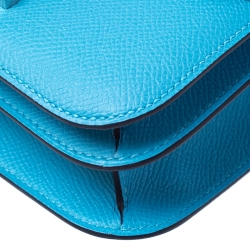 Pre Owned Hermes Lagon Leather Mini Palladium Hardware Constance Bag