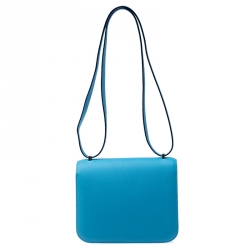 Pre Owned Hermes Lagon Leather Mini Palladium Hardware Constance Bag