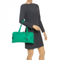 Hermes Bamboo Clemence Leather Victoria II Bag