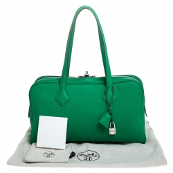 Hermes Bamboo Clemence Leather Victoria II Bag