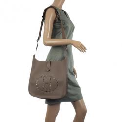 Pre Owned Hermes Poche Epsom Calfskin Evelyne 