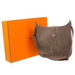 Pre Owned Hermes Poche Epsom Calfskin Evelyne 