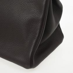 Hermes Birkin 40cm Togo Leather Darkbrown Handbag with Silver Hardware