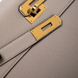Pre Owned Hermes Gris Asphalt Togo Leather Gold Hardware Kelly Retourne 32 Bag