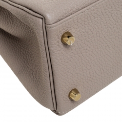 Pre Owned Hermes Gris Asphalt Togo Leather Gold Hardware Kelly Retourne 32 Bag