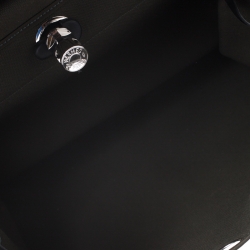 Pre Owned Hermes Khaki Green/Black Leather and Canvas Herbag Zip 39 Bag