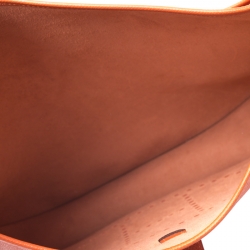 Pre Owned Hermes Orange Epsom Leather Evelyne III GM Bag