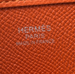 Pre Owned Hermes Orange Epsom Leather Evelyne III GM Bag