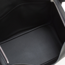 Pre Owned Hermes Black Taurillon Clemence Leather Lindy 30 Bag
