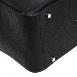 Pre Owned Hermes Black Taurillon Clemence Leather Lindy 30 Bag