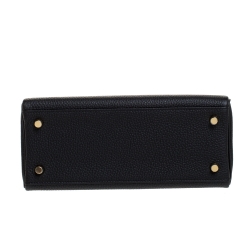 Pre Owned Hermes Black Togo Leather Gold Hardware Kelly Retourne 25 Bag