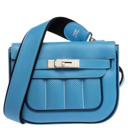 Hermes Berline Bag Swift 21 Blue 6541769