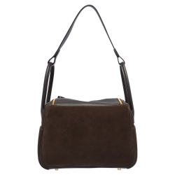 Pre Owned Hermès Cacao Grizzly and Swift Leather Gold Hardware Lindy 26 Bag