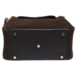 Pre Owned Hermès Cacao Grizzly and Swift Leather Gold Hardware Lindy 26 Bag