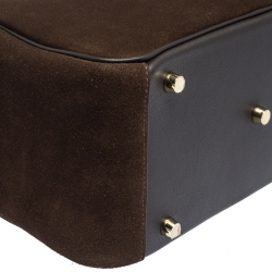 Pre Owned Hermès Cacao Grizzly and Swift Leather Gold Hardware Lindy 26 Bag