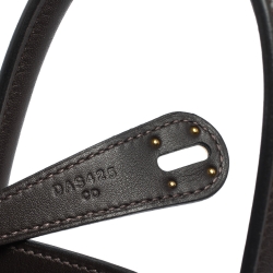 Pre Owned Hermès Cacao Grizzly and Swift Leather Gold Hardware Lindy 26 Bag