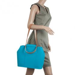 مملوكة مسبقًا Hermes Canvas Cabag Blue Elan