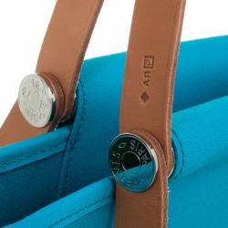 مملوكة مسبقًا Hermes Canvas Cabag Blue Elan