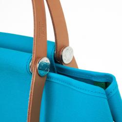 مملوكة مسبقًا Hermes Canvas Cabag Blue Elan