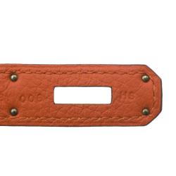 Pre Owned Hermes Orange Togo Leather Gold Hardware Birkin 35 Bag