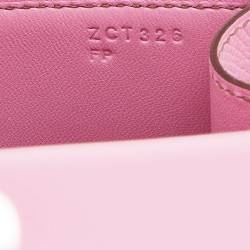 Pre Owned Hermes Bubblegum Epsom Leather Palladium Plated Hardware Constance 18 Bag