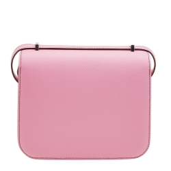 Pre Owned Hermes Bubblegum Epsom Leather Palladium Plated Hardware Constance 18 Bag