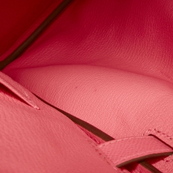 Hermes Rose Confetti Epsom Leather Palladium Finish Birkin 30 Bag