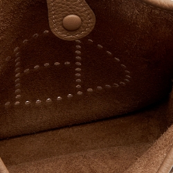 Pre Owned Hermes Beige De Weimar Taurillon Maurice Leather Evelyne TPM Bag