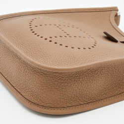 Pre Owned Hermes Beige De Weimar Taurillon Maurice Leather Evelyne TPM Bag