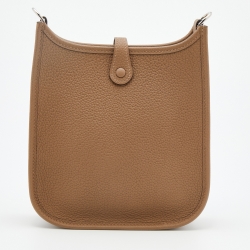 Pre Owned Hermes Beige De Weimar Taurillon Maurice Leather Evelyne TPM Bag