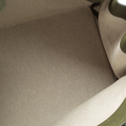 Pre Owned Hermes Vert Veronese/Beige Canvas and Leather Palladium Finish HAC Birkin 40 Bag