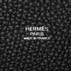 Pre Owned Hermes Noir Taurillon Clemence Leather Picotin Lock 22 Bag