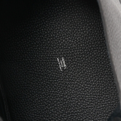 Pre Owned Hermes Noir Taurillon Clemence Leather Picotin Lock 22 Bag