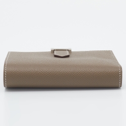 Pre Owned Hermes Etoupe Epsom Leather Bearn Compact Wallet