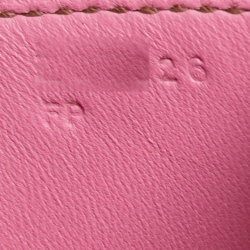 Pre Owned Hermés Pink Epsom Leather Palladium Finish Constance 18 Bag