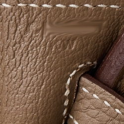 Hermes Etoupe Togo Leather Gold Finish Birkin 25 Bag