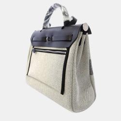 Hermes Herbag Zip Leather and Toile 31 - ShopStyle Shoulder Bags